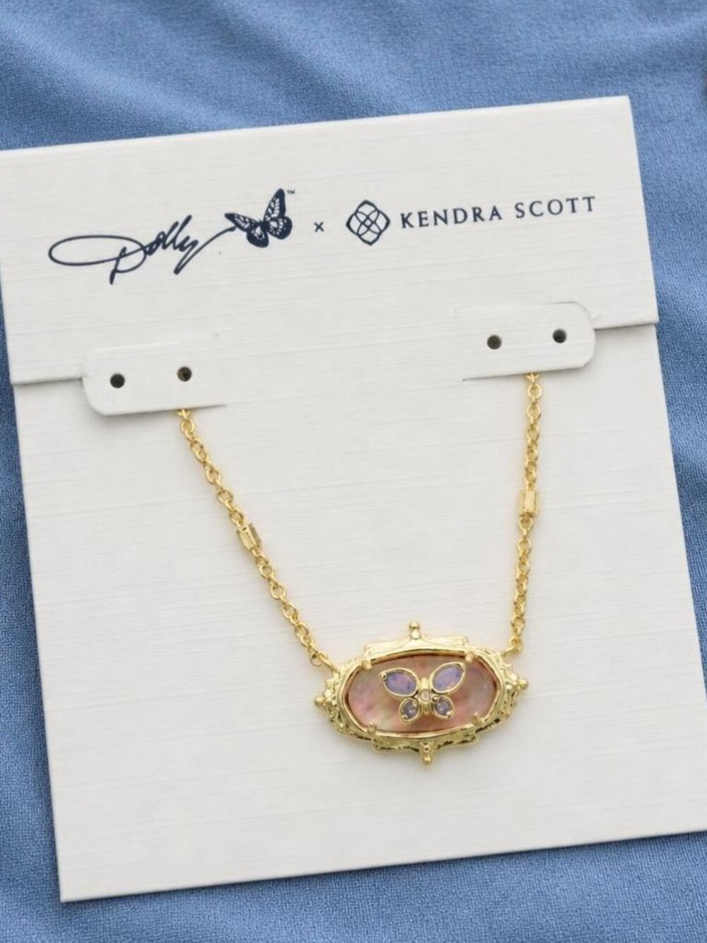Kendra Scott Dolly Parton Elisa Butterfly Gold Pendant Necklace